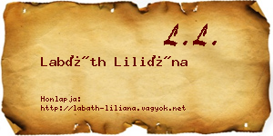 Labáth Liliána névjegykártya